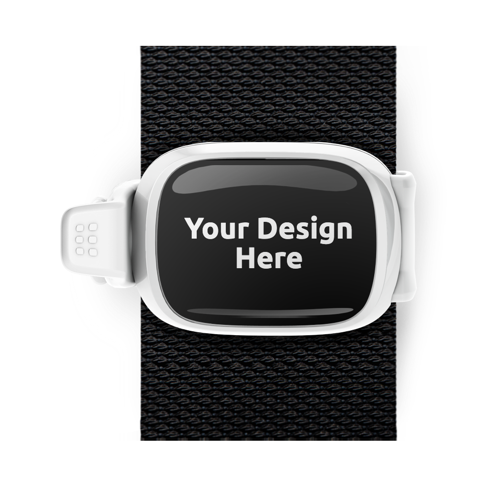 Design Your Own bag tag Stwrap mounted on backpack strap