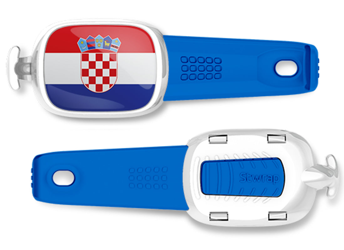 Croatia flag Stwrap bag tag front and back view