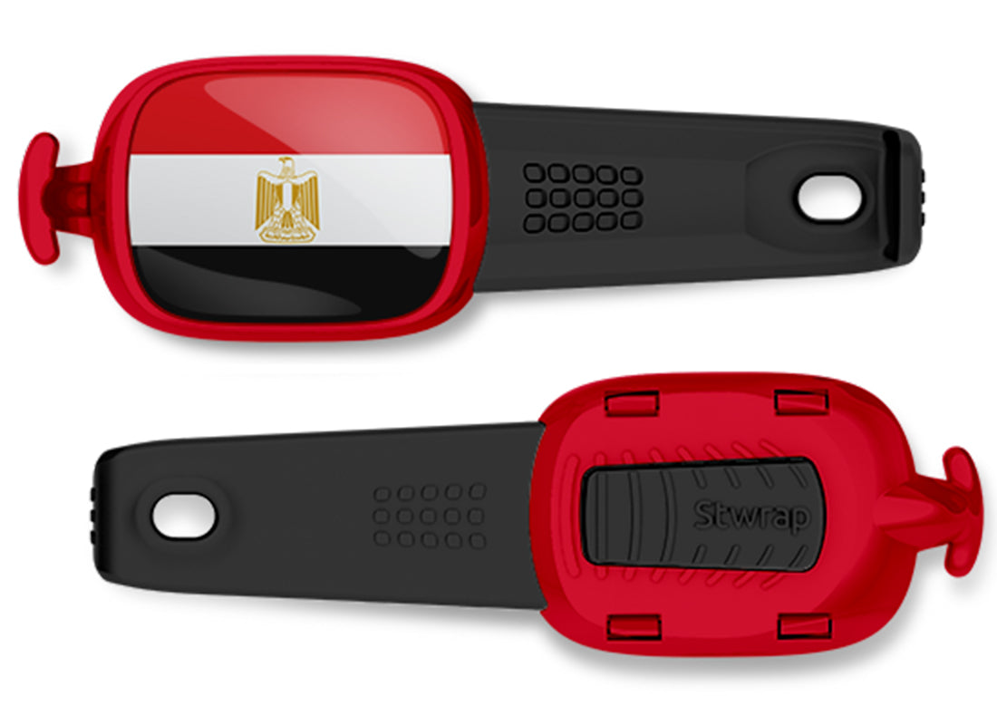 Egypt flag Stwrap bag tag front and back view
