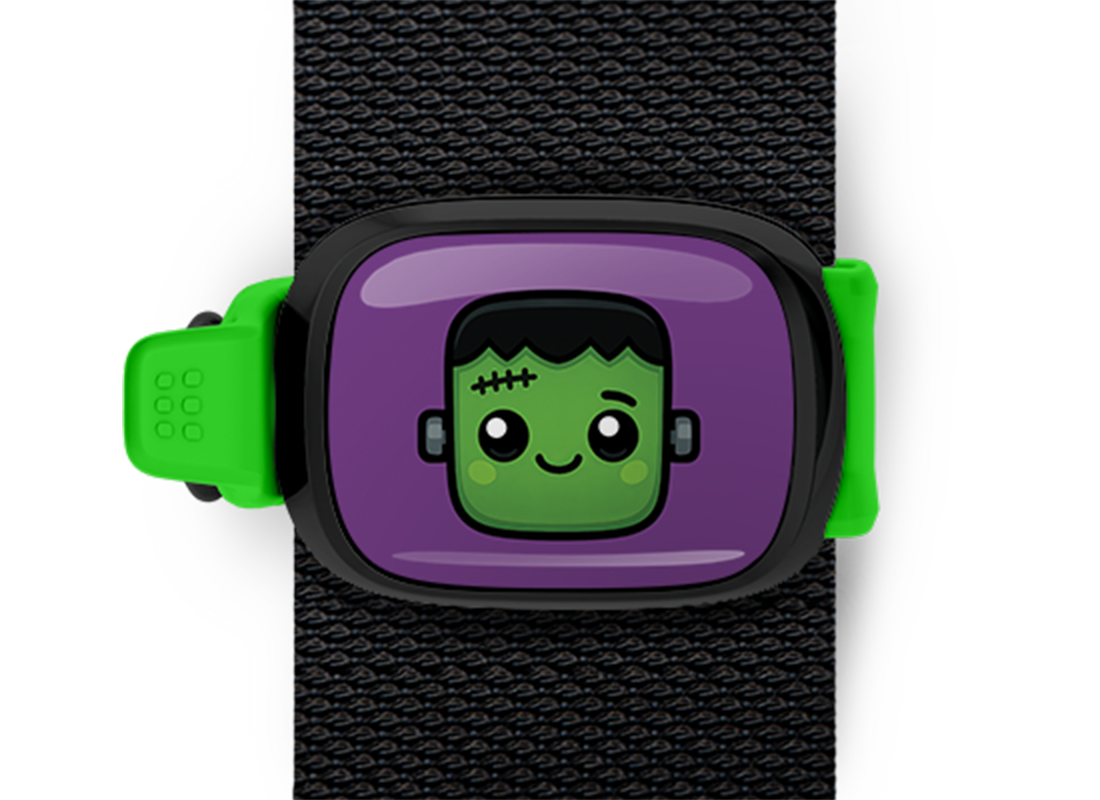 Frankenstein halloween bag tag Stwrap with default title case mounted on backpack strap