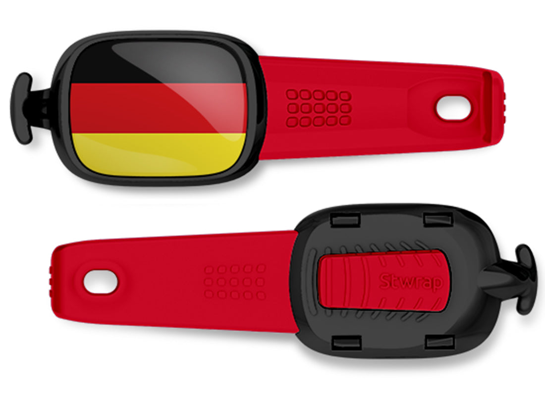 Germany flag Stwrap bag tag front and back view
