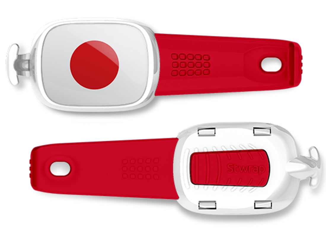 Japan flag Stwrap bag tag front and back view