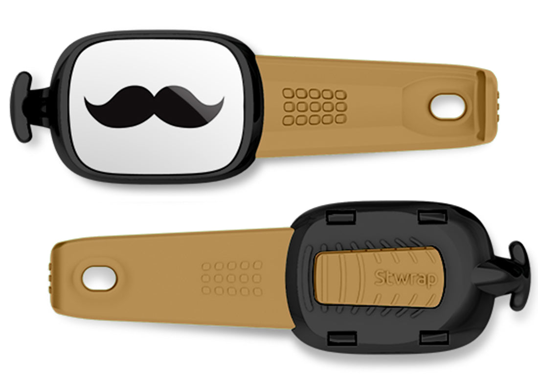 Movember Moustache Bag Tag Stwrap