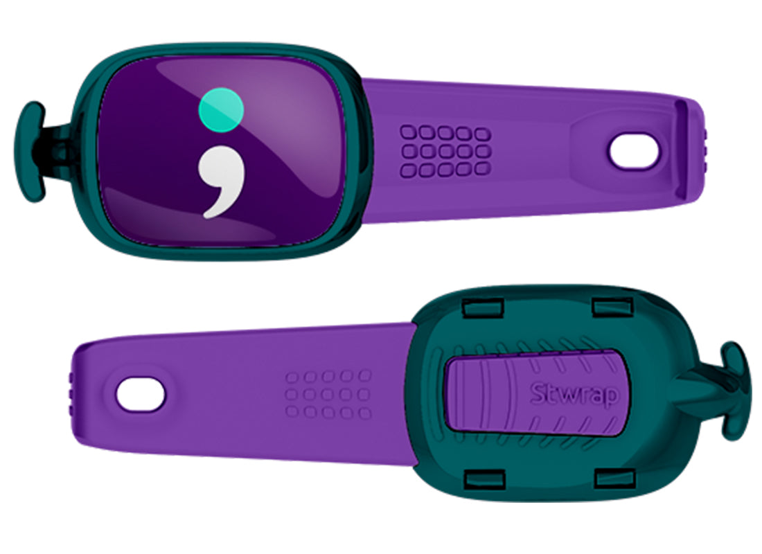 STWRAP suicide prevention semicolon front and back view