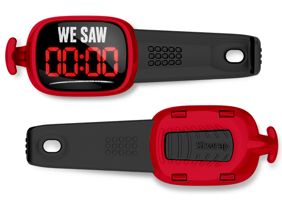 We Saw 00:00 college football Stwrap bag tag front and back