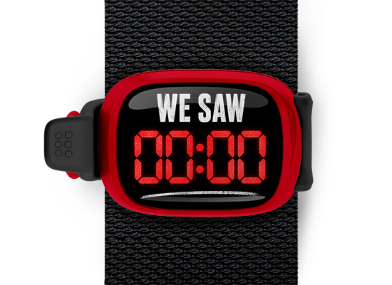 We Saw 00:00 college football Stwrap bag tag mounted on backpack strap