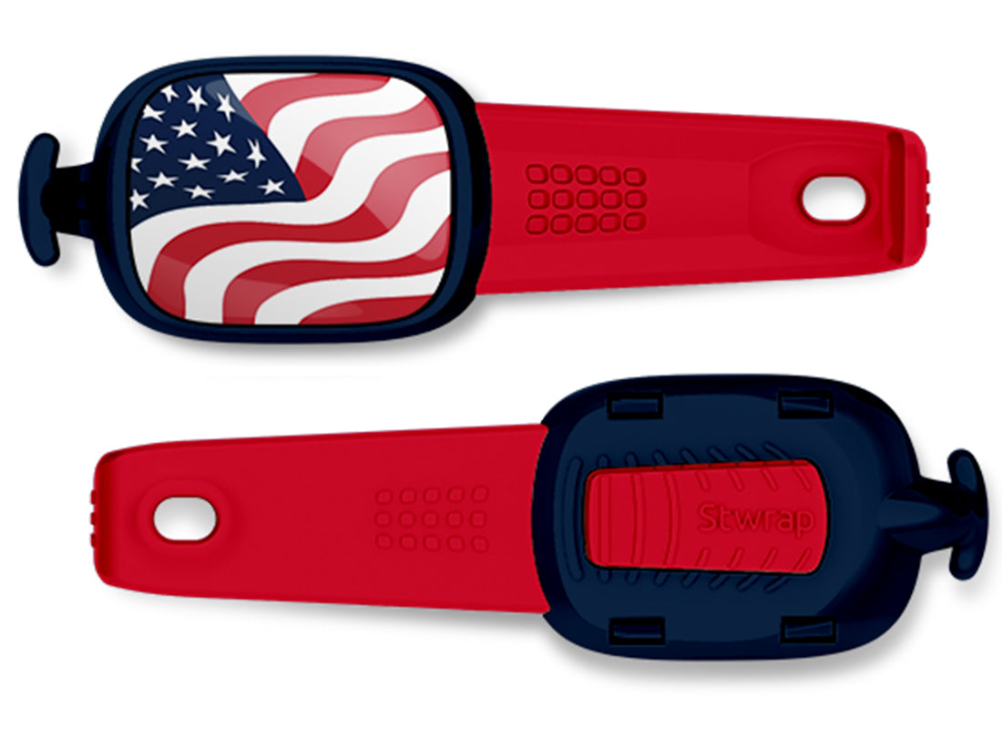 Usa Flag Bag Tag Stwrap