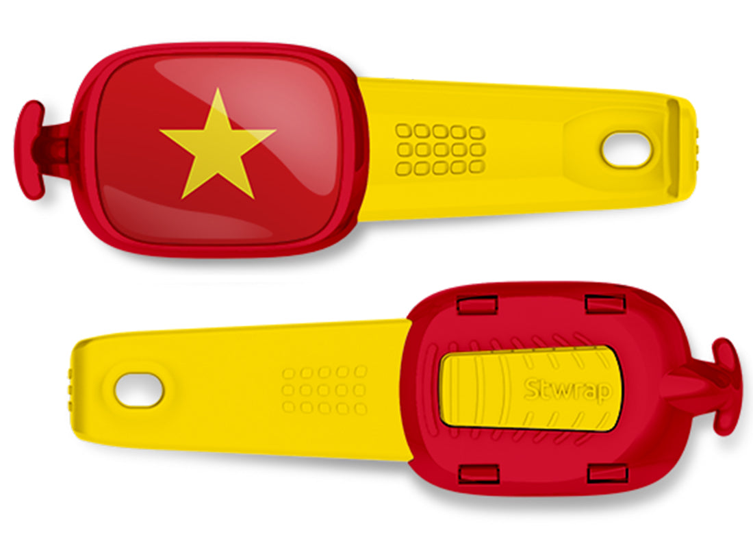 Vietnam flag Stwrap bag tag front and back view