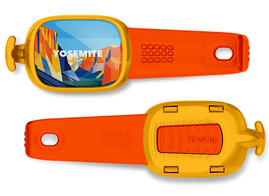 Yosemite National Park Stwrap bag tag front and back view
