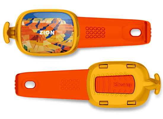 Zion National Park Stwrap bag tag front and back view