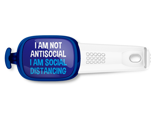 I Am Not Antisocial I Am Social Distancing bag tag Stwrap mounted on backpack strap
