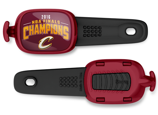 2016 Nba Champions Cleveland Cavaliers Stwrap Bag Tag shown in a lifestyle setting