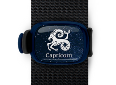 capricorn zodiac bag tag stwrap mounted on backpack strap