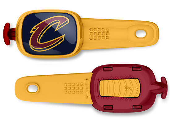 Cleveland Cavaliers nba bag tag Stwrap mounted on backpack strap