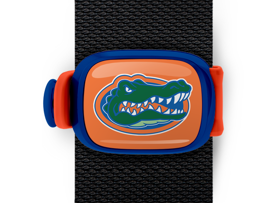 Florida Gators Bag Tag mounted on a bag strap