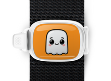 Ghost Halloween Stwrap mounted on a bag strap