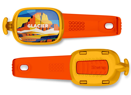 Glacier National Park Stwrap bag tag front and back view