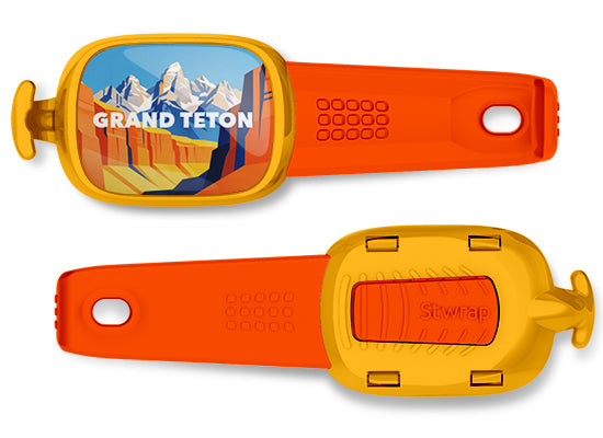 Grand Teton National Park Stwrap bag tag front and back view