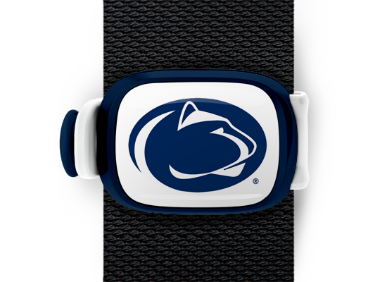 Penn State Nittany Lions Bag Tag mounted on a bag strap