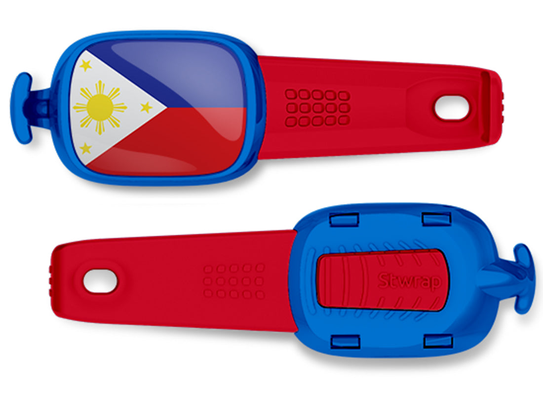 Philippines flag Stwrap bag tag front and back view