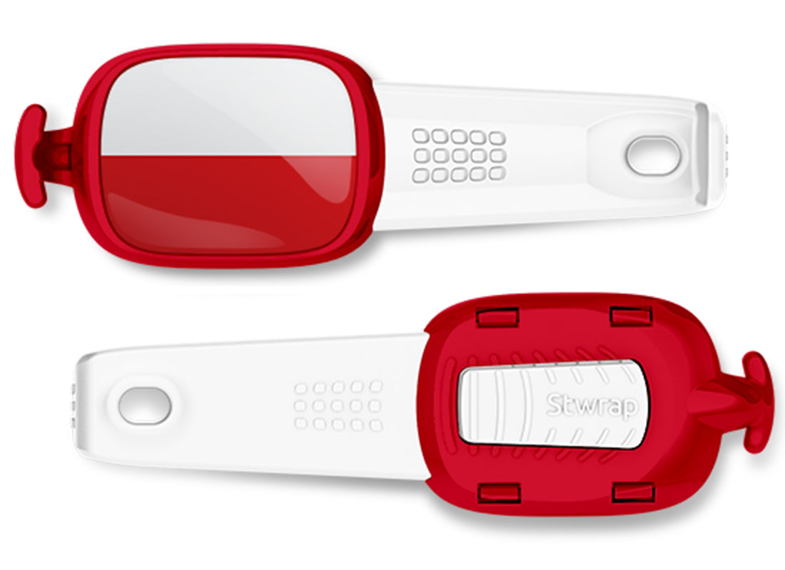 Poland flag Stwrap bag tag front and back view