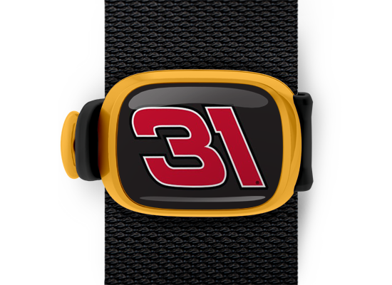 Ryan Newman #31 Bag Tag mounted on a bag strap