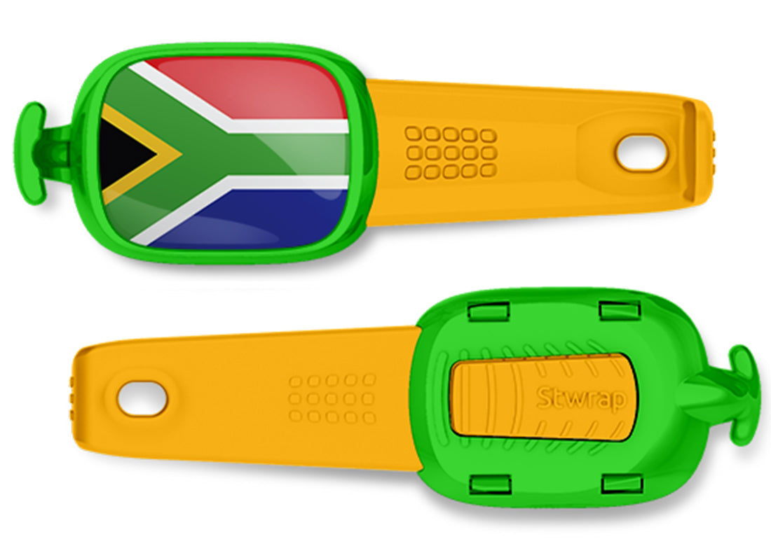 South Africa flag Stwrap bag tag front and back view