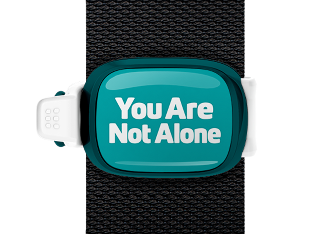 STWRAP you are not alone mounted on strap