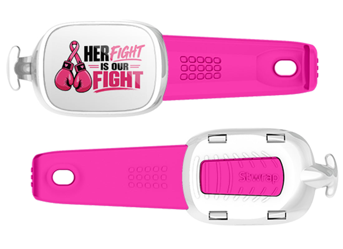 Her Fight Is Our Fight Boxing Gloves Stwrap bag tag front and back views