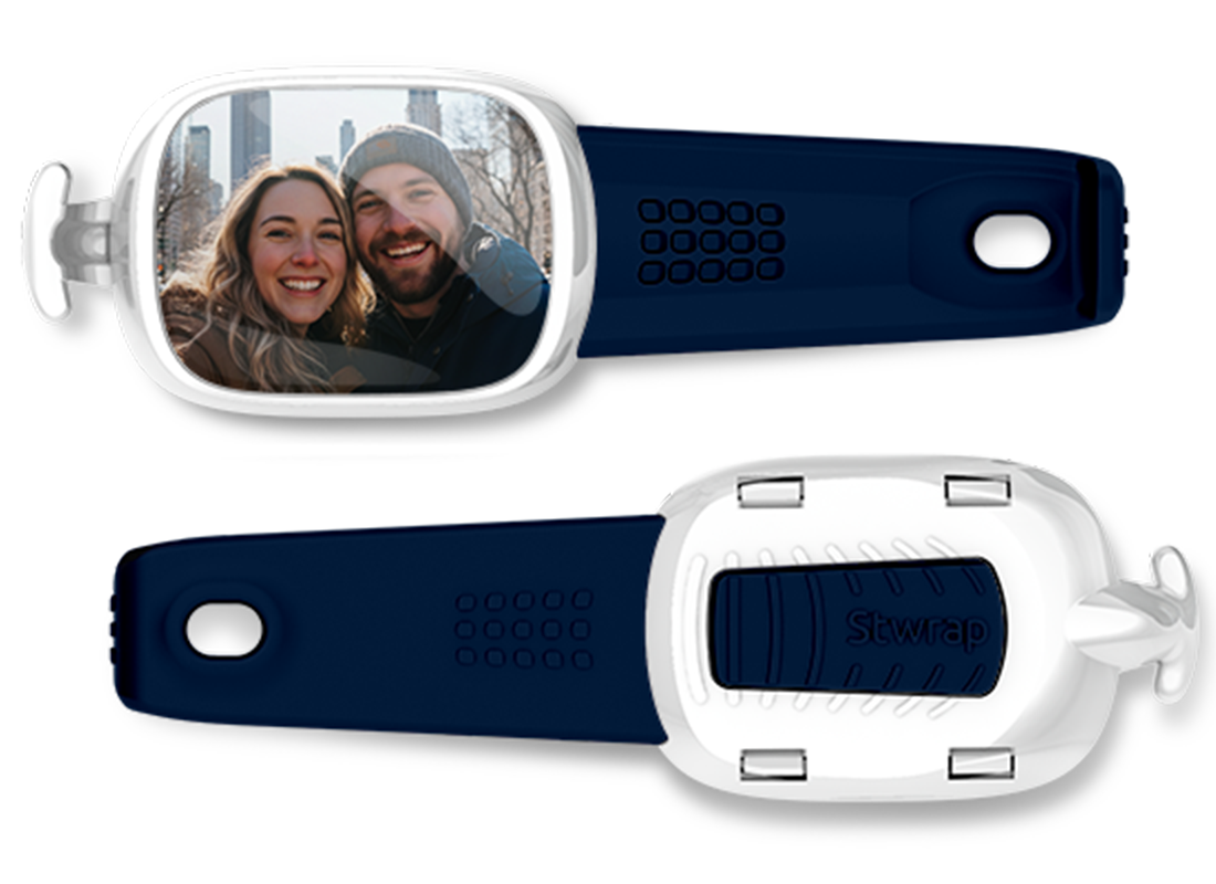 Couples Keepsake Stwrap - Personalized Photo Bag Tag