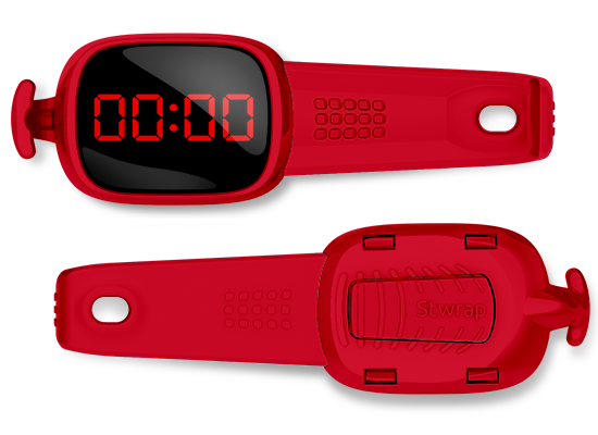 00:00 college football clock Stwrap bag tag front and back