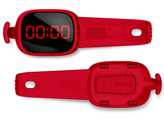 00:00 college football clock Stwrap bag tag front and back