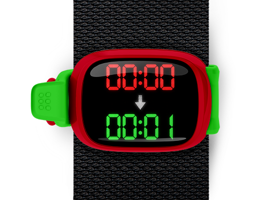 00:00 to 00:01 football clock Stwrap bag tag mounted on backpack strap