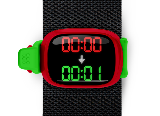 00:00 to 00:01 football clock Stwrap bag tag mounted on backpack strap