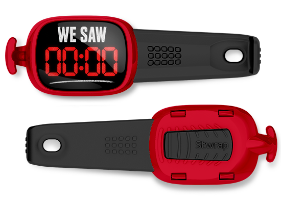 We Saw 00:00 college football Stwrap bag tag front and back