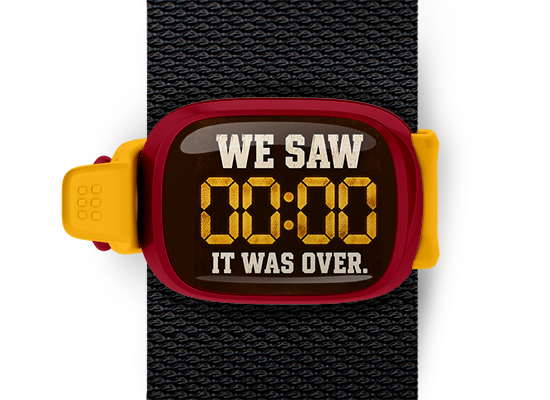 We Saw 00:00 It Was Over Stwrap bag tag mounted on backpack strap