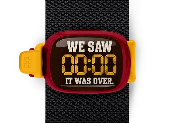 We Saw 00:00 It Was Over Stwrap bag tag mounted on backpack strap