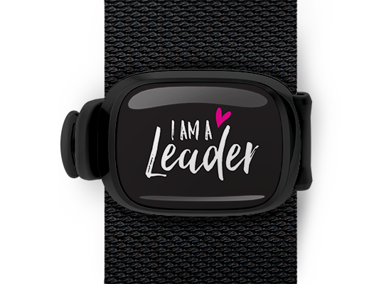 i am a leader positive messages bag tag stwrap mounted on backpack strap