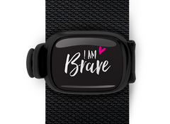 i am brave positive messages bag tag stwrap mounted on backpack strap