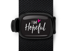 i am hopeful positive messages bag tag stwrap mounted on backpack strap