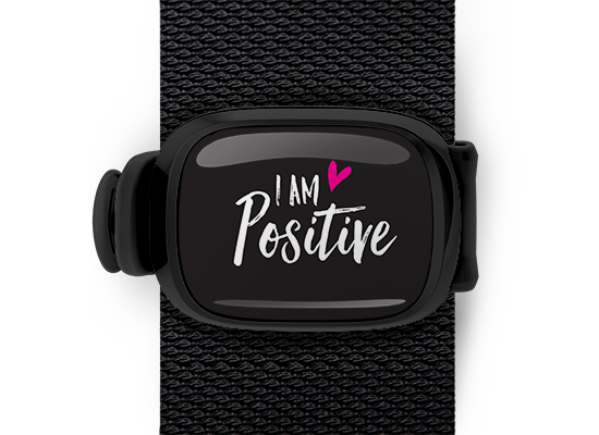 i am positive positive messages bag tag stwrap mounted on backpack strap