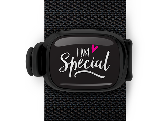 i am special positive messages bag tag stwrap mounted on backpack strap