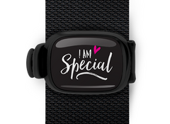 i am special positive messages bag tag stwrap mounted on backpack strap