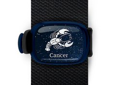 cancer zodiac bag tag stwrap mounted on backpack strap