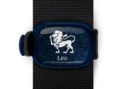 leo zodiac bag tag stwrap mounted on backpack strap