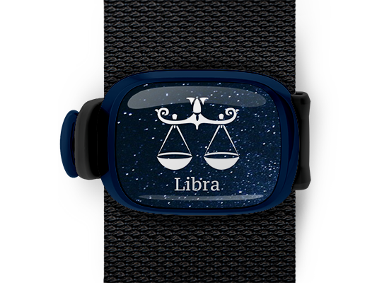 libra zodiac bag tag stwrap mounted on backpack strap