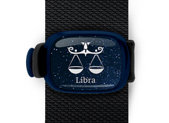 libra zodiac bag tag stwrap mounted on backpack strap