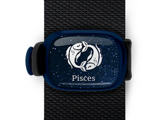 pisces zodiac bag tag stwrap mounted on backpack strap