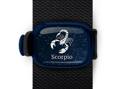 scorpio zodiac bag tag stwrap mounted on backpack strap