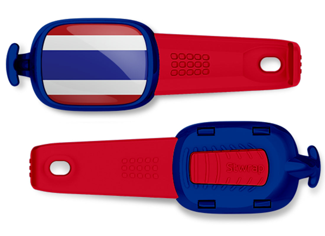 Thailand flag Stwrap bag tag front and back view